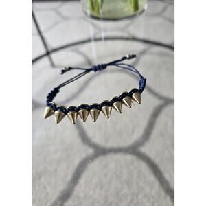 Bansri Navy Gold Spike Bracelet New